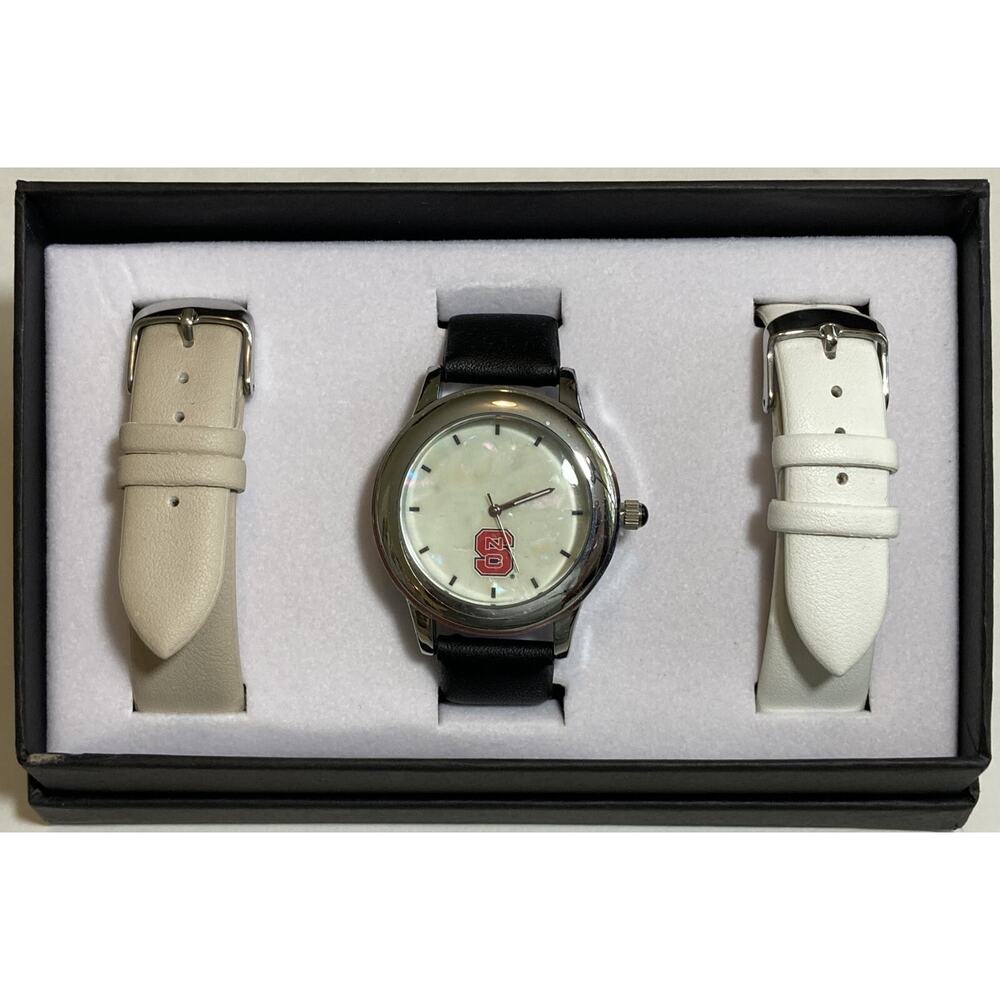 NC State Wolfpack Interchangeable 3 Strap Team Watch Set, NCAA